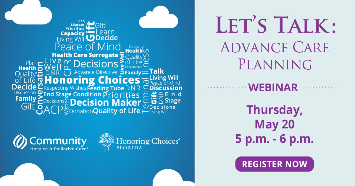 Lets Talk Advance Care Planning Honoring Choices Florida May 20