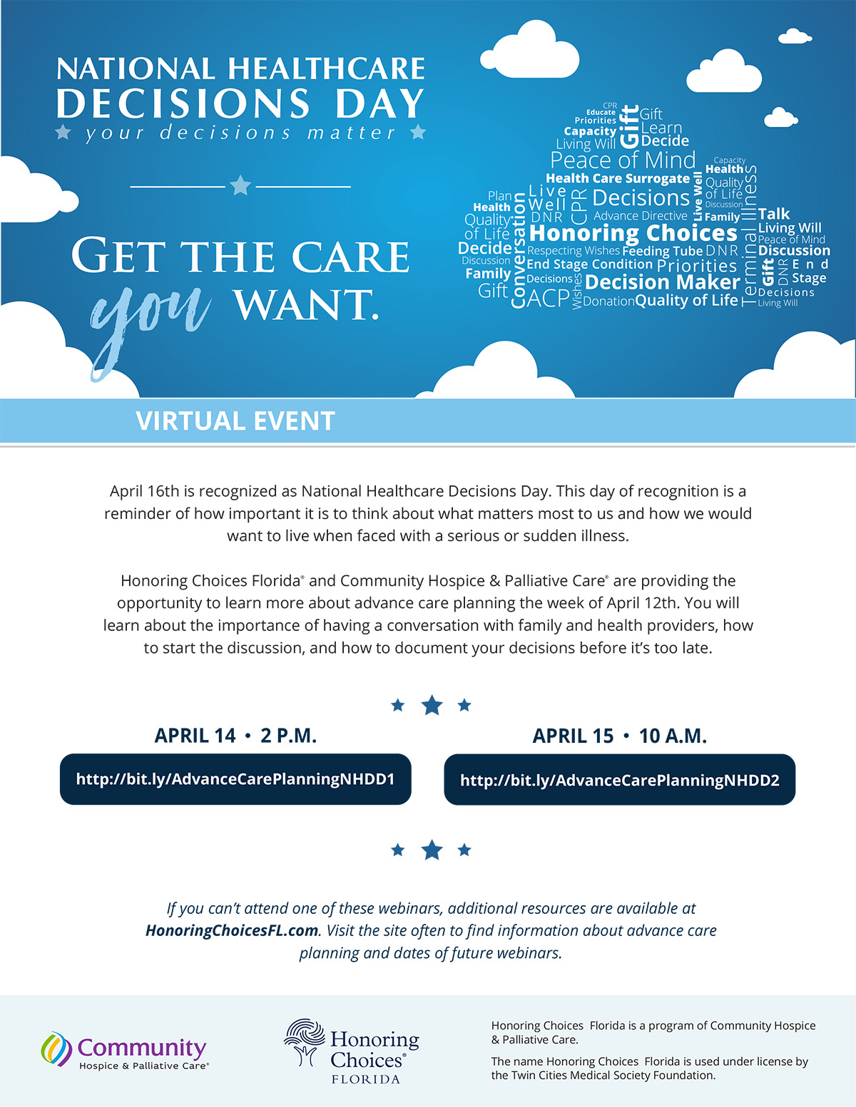 Community Hospice National Healthcare Decisions Day Virtual Event