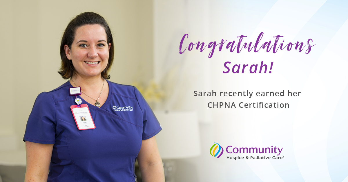 Congratulations Sarah CHPNA