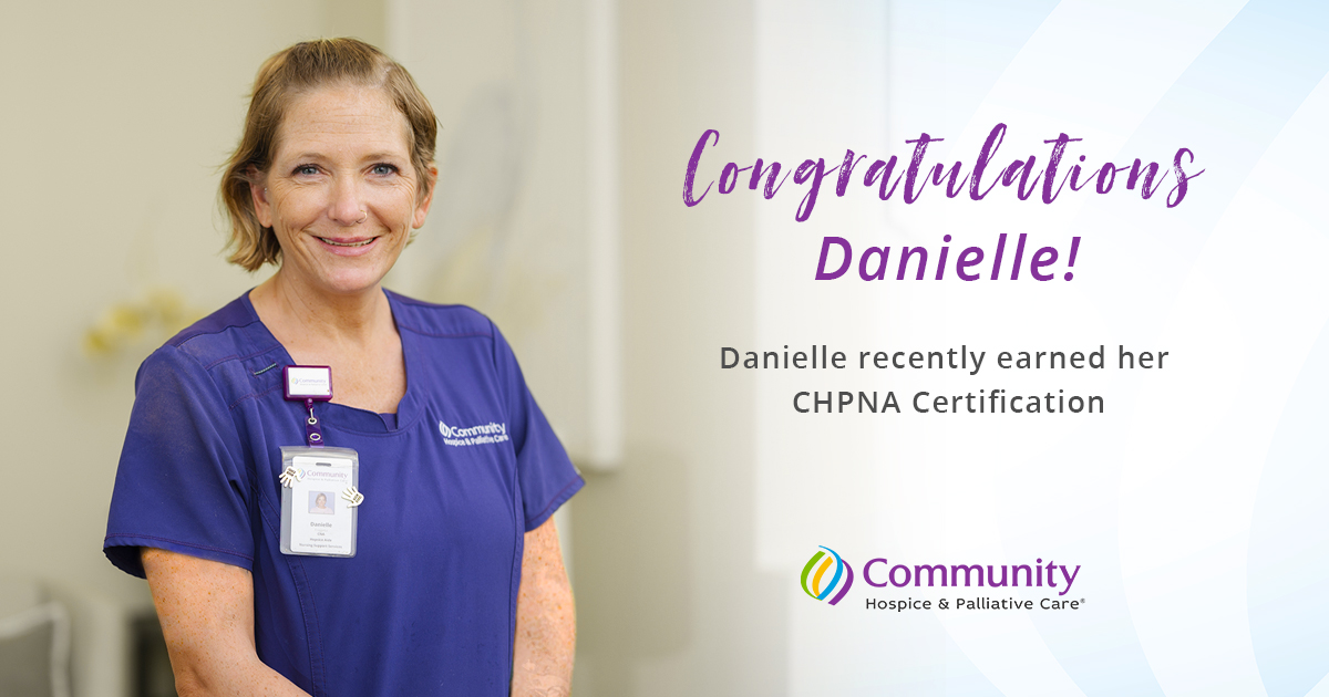 Danielle Earns Her Hospice Certification