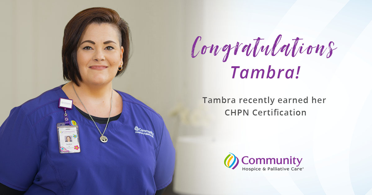 Tambra Shurley Certified Hospice Nurse with Community Hospice & Palliative Care