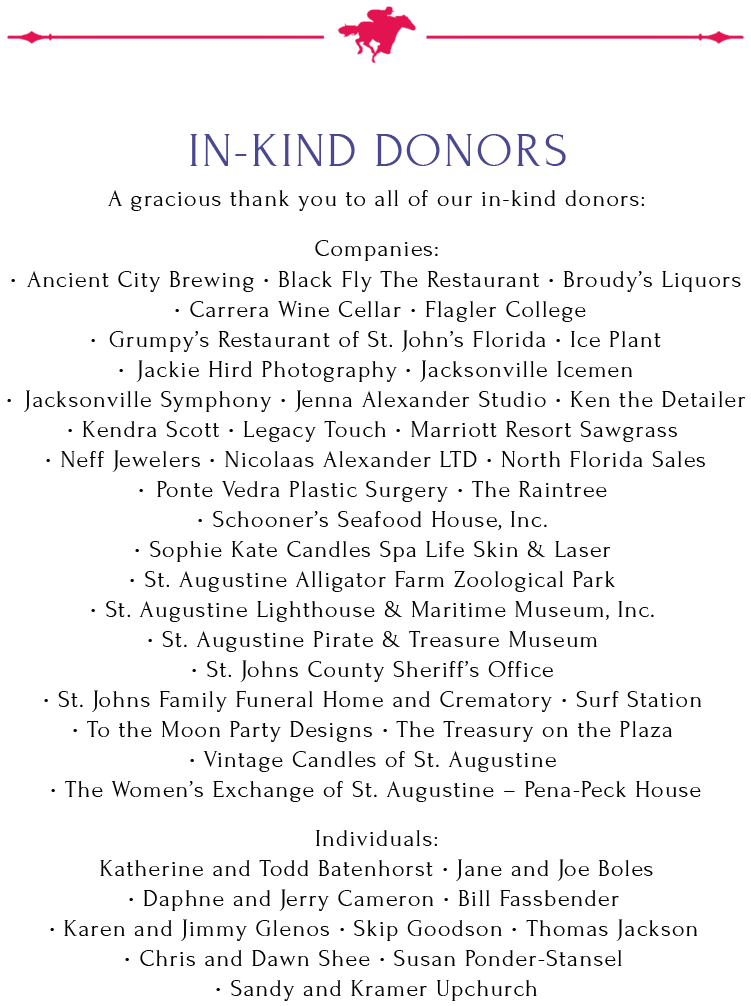 Derby Run In-Kind Donors