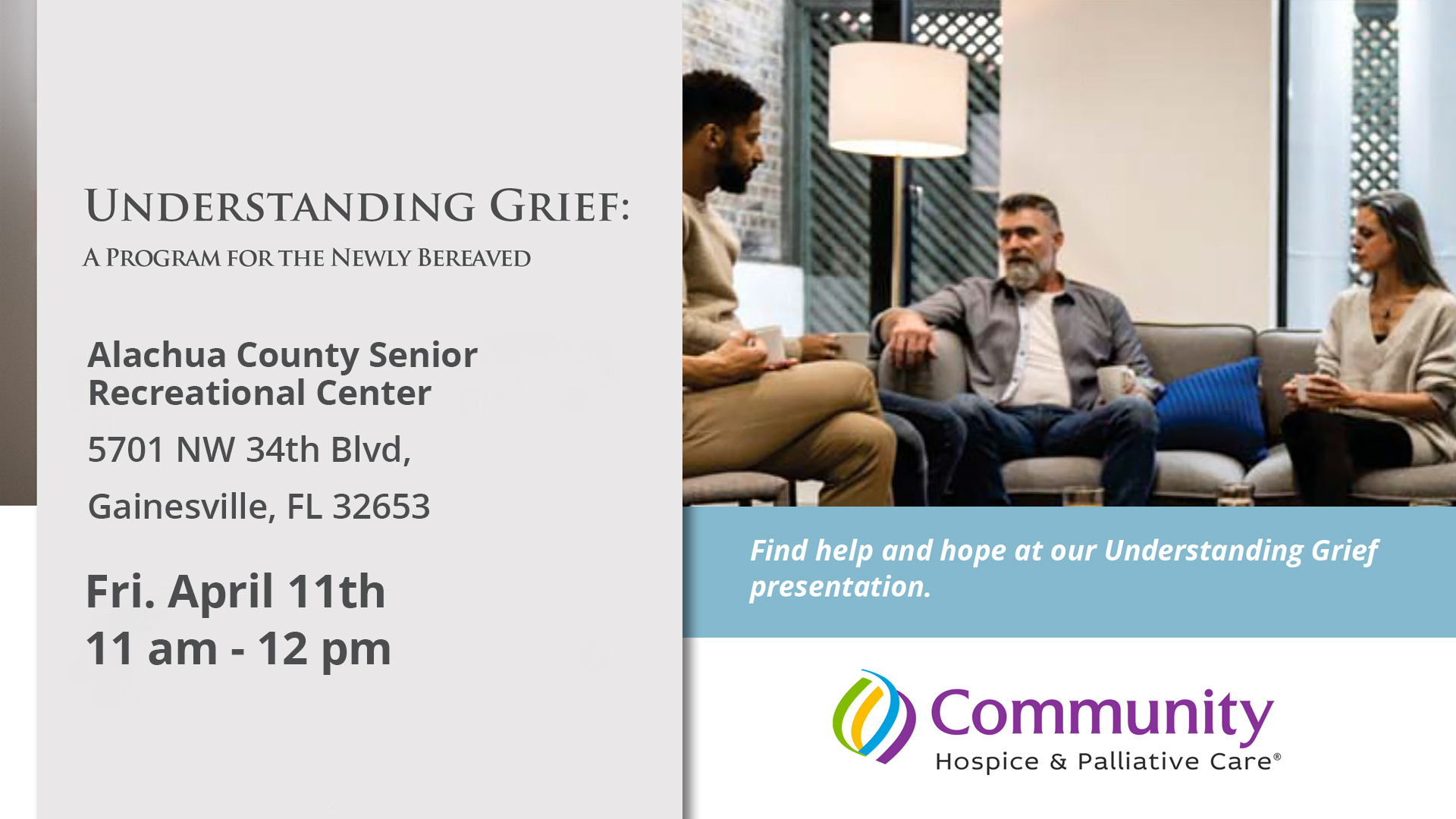 Understanding Grief Alachua County 4-11-2024